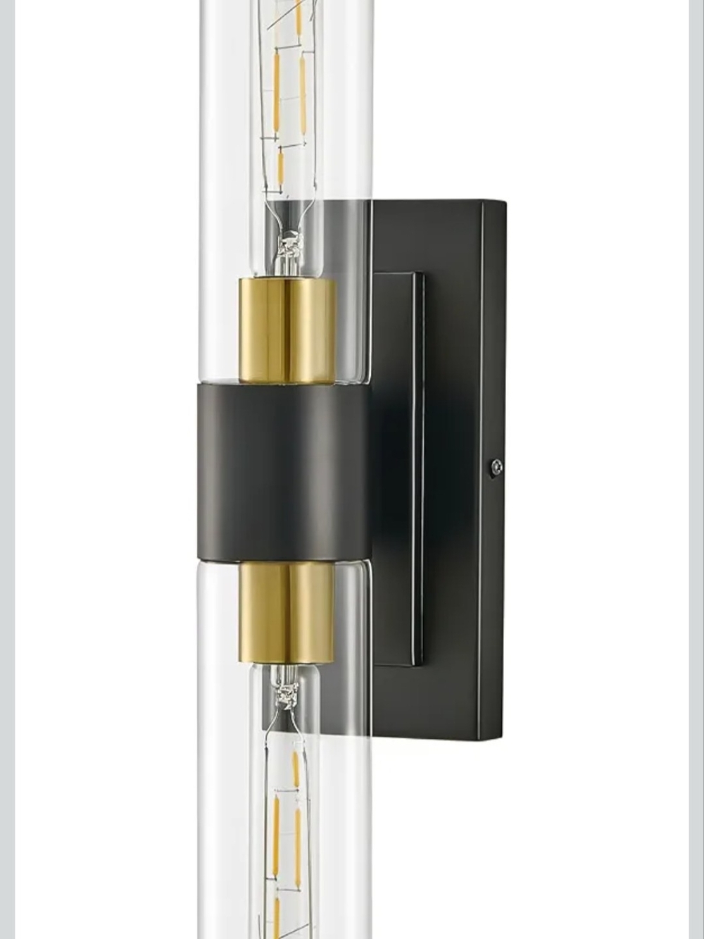 19" Black and Gold Wall Sconce NIB